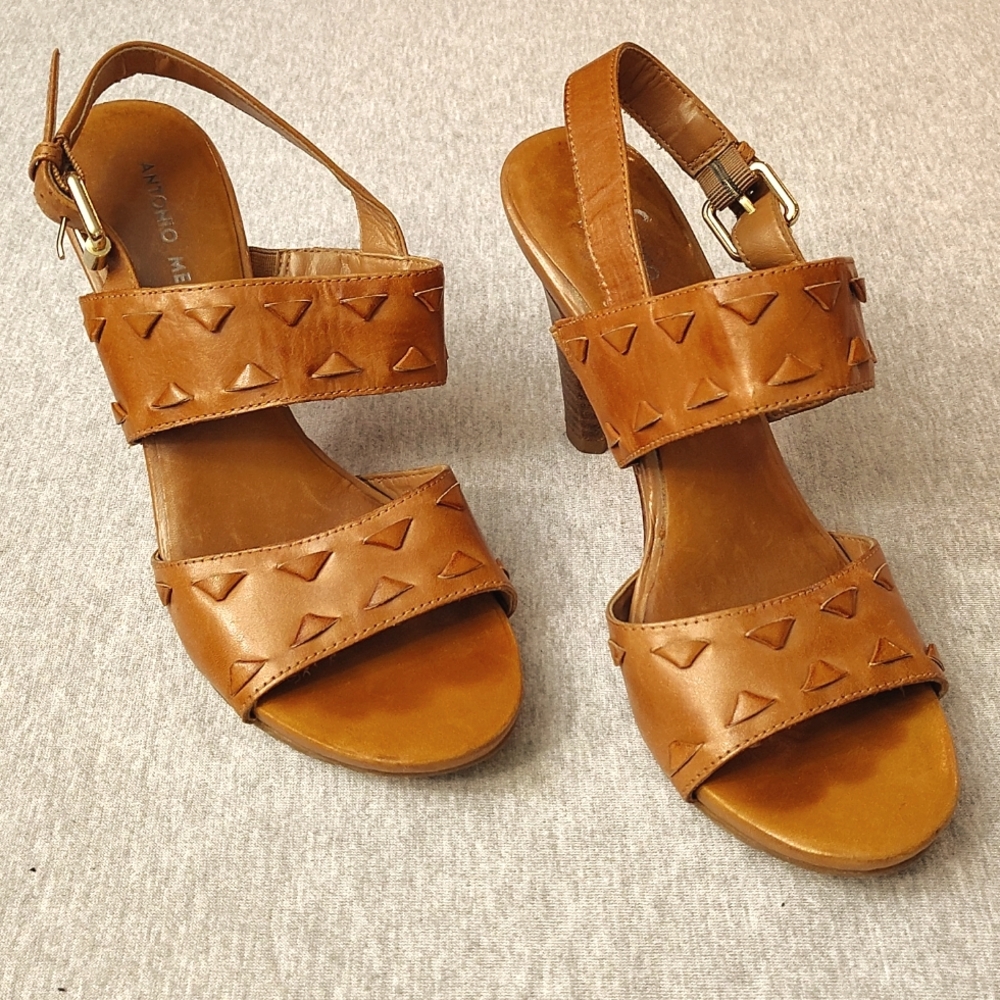 ANTONIO MELANI VINTAGE  WOMENS OPEN TOE HEEL 👠💄